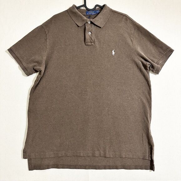 Polo Ralph Lauren Polo Shirt Mens Brown Size X-Large - Picture 1 of 7